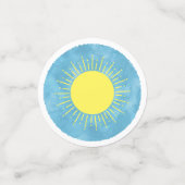 Confettis Baby shower d'aquarelle Sunshine Arrière - plan pe (Petit recto)