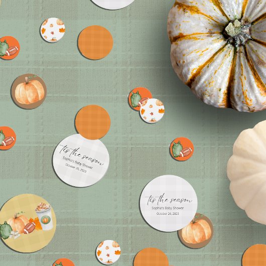 Confettis Baby shower d'automne, Petit Citrouille, Neutre se