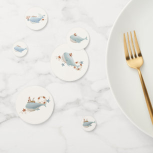 Confettis Baby shower de baleines adorable