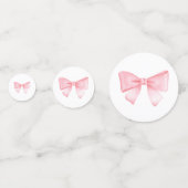 Confettis Baby shower de ballon à air chaud rose (Derrière)