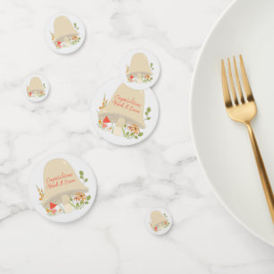 Confettis Baby shower de champignons des bois