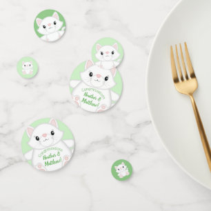 Confettis Baby shower de chat Kitty