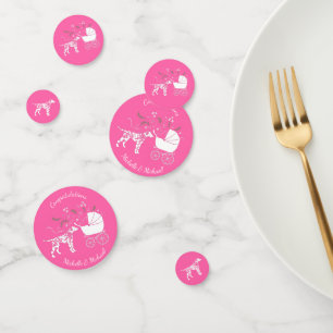 Confettis Baby shower de Chien Dalmatien Chien Chien rose Ch