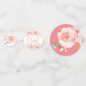 Confettis Baby shower de fille rose et or (Derrière)