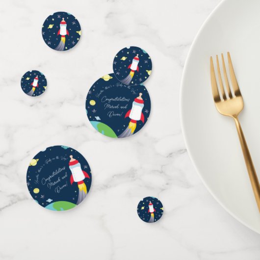 Confettis Baby shower de fusée Bouteille vaisseau spatial Es (Groupe)