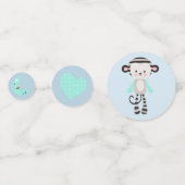 Confettis Baby shower de Garçon de singe Plushie (Derrière)