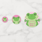 Confettis Baby shower de grenouille rose (Devant)