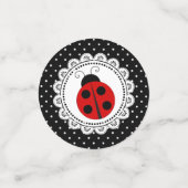 Confettis Baby shower de la fille Red Ladybug (Petit recto)