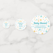 Confettis Baby shower de la Giraffe et des Etoiles neutres (Derrière)