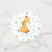 Confettis Baby shower de la Giraffe et des Etoiles neutres (Petit recto)