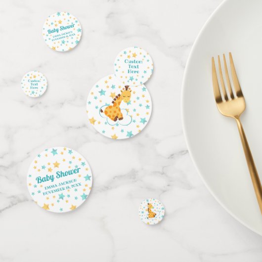Confettis Baby shower de la Giraffe et des Etoiles neutres (Groupe)