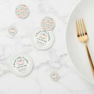 Confettis Baby shower de petit Citrouille vert neutre pour l