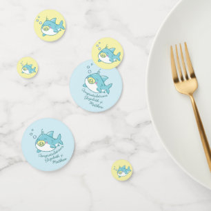 Confettis Baby shower de requin mignon Kawaii