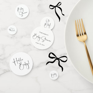 Confettis Baby shower de script moderne