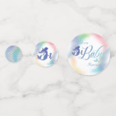 Confettis Baby shower de sirène sous le pastel marin (Derrière)