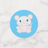 Confettis Baby shower de souris bleu (Petit recto)