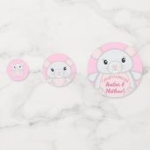 Confettis Baby shower de souris rose (Derrière)