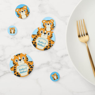 Confettis Baby shower de tigre bleu