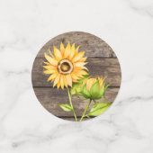 Confettis Baby shower de tournesol doux (Petit recto)