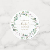 Confettis Baby Shower de verdure d'eucalyptus aquarelle (Petit recto)