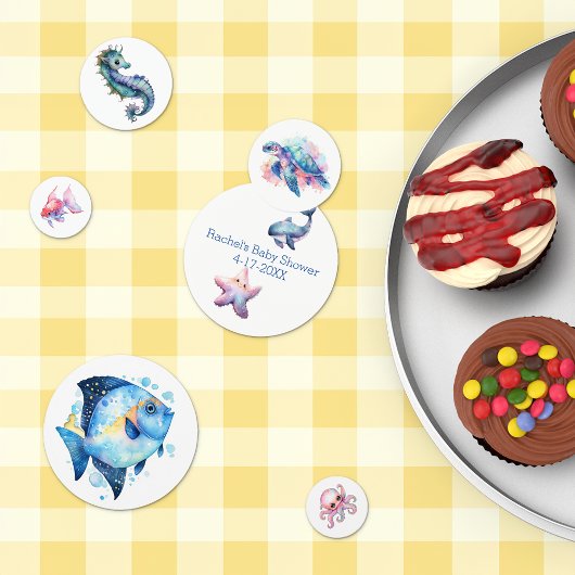 Confettis Baby shower des amis aquatiques