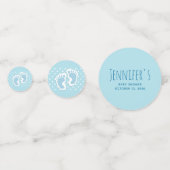 Confettis Baby shower d'illustration mignonne Blue Baby Boy' (Derrière)