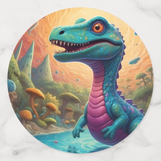 Confettis Baby shower Dino-Mite (Grand verso)