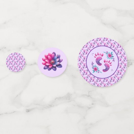 Confettis baby shower Dinosaur "Hatching Bientôt" (Derrière)