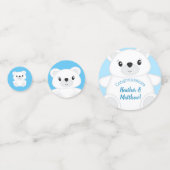 Confettis Baby shower d'ours bleu polaire (Devant)
