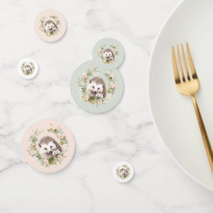 Confettis Baby shower en bois, mignon hérisson