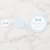 Confettis Baby shower en vichy bleu (Devant)