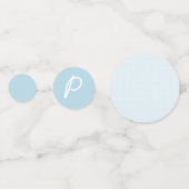 Confettis Baby shower en vichy bleu (Derrière)