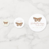 Confettis Baby shower fille Baisers papillon (Devant)