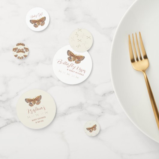 Confettis Baby shower fille Baisers papillon (Groupe)