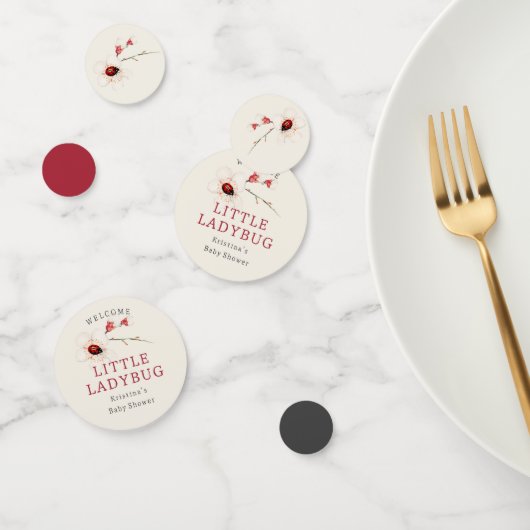 Confettis Baby shower Fleur sauvage Little LadyBug (Groupe)