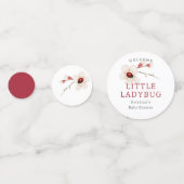 Confettis Baby shower Fleur sauvage Little LadyBug (Derrière)