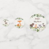 Confettis Baby shower Floral animal forestier (Devant)