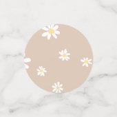Confettis Baby shower Floral Boho Daisy (Petit recto)