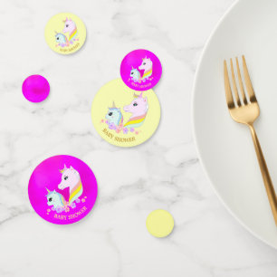 Confettis Baby Shower Licorne Mignon