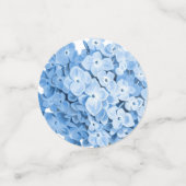 Confettis Baby Shower Mariage Hortensia Bleu (Petit recto)