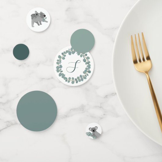 Confettis Baby shower Ours Koala sur mesure initial (Groupe)