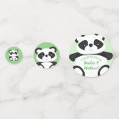 Confettis Baby shower Ours Panda Vert (Devant)