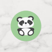 Confettis Baby shower Ours Panda Vert (Petit recto)