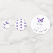 Confettis Baby shower papillon aquarelle personnalisée (Devant)