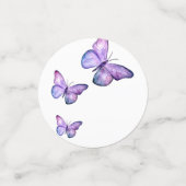 Confettis Baby shower papillon aquarelle personnalisée (Petit recto)