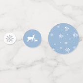 Confettis Baby shower pour garçon Silver & Blue Winter Snowf (Derrière)