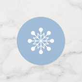 Confettis Baby shower pour garçon Silver & Blue Winter Snowf (Petit recto)