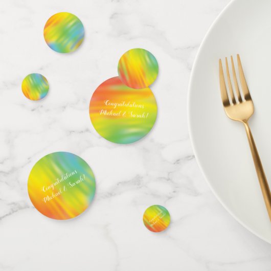 Confettis Baby shower Rainbow Tie Dye (Groupe)