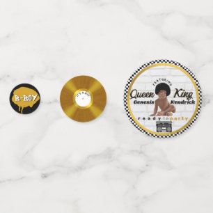 Confettis Baby shower rétro Hip hop du bébé Afro 90