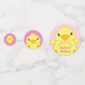 Confettis Baby shower rose (Devant)